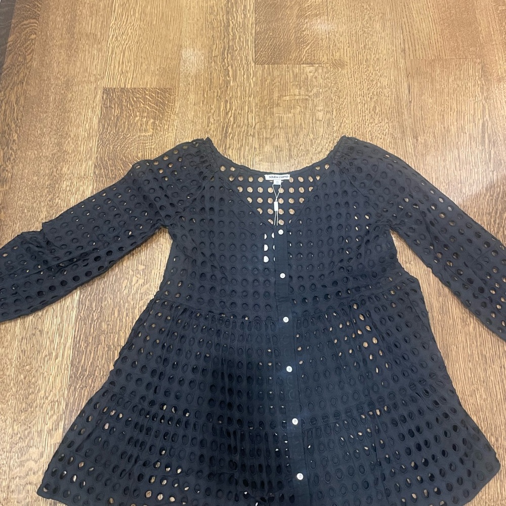 Black swim coverup